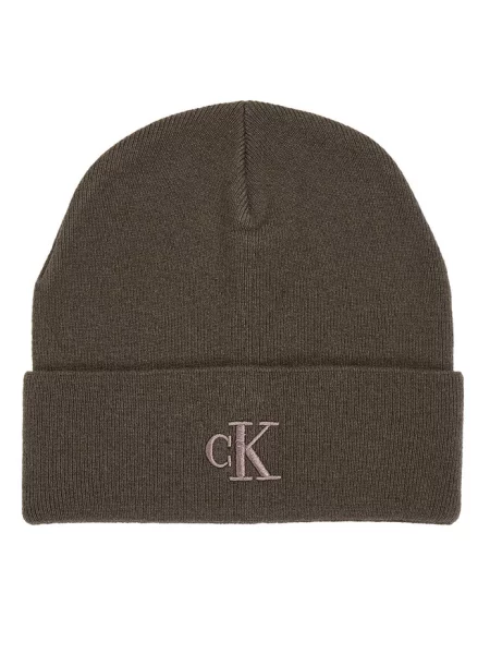 Czapka Calvin Klein z haftem brązowa