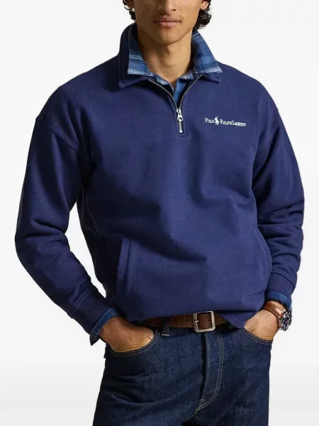 Бански Polo Ralph Lauren бродиран на райета връзки синьо