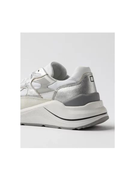 D.A.T.E. Buty Kobieta 40 EU Srebrne Laminowane Date Fuga Sneakers szary