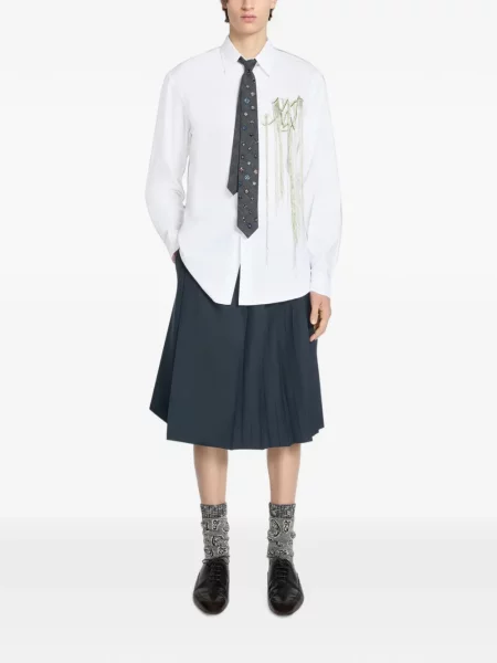 Cravată Dries Van Noten de lână gri