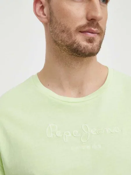 Футболка Pepe Jeans EMB EGGO з аплікацією зелений