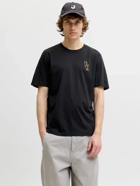 JACK & JONES Tričko JJBrewy medová čierna