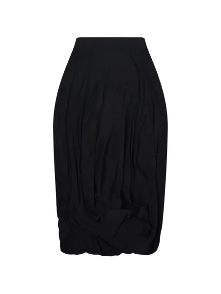 Fustă midi Junya Watanabe asimetrică drapată negru