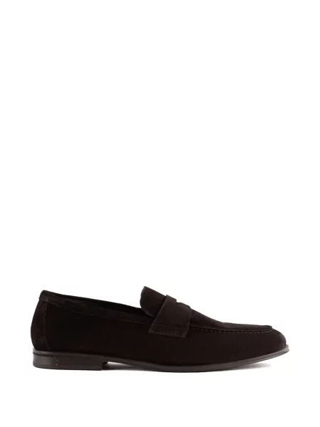 Pantofi loafer Doucal's din piele de căprioară maro