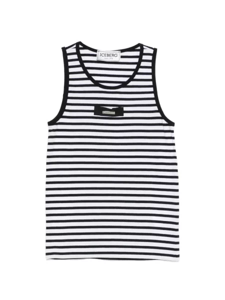 Top Iceberg w paski biały