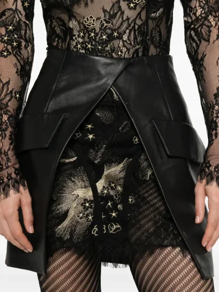Fustă din piele Mitiliane Couture negru