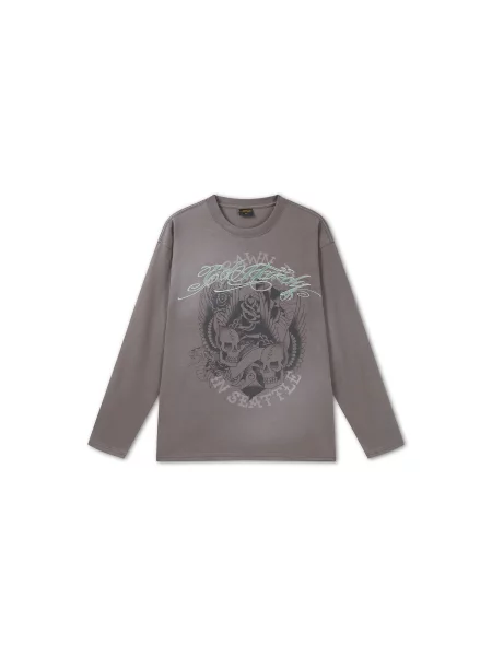Ed Hardy Tričko / mix barev šedá