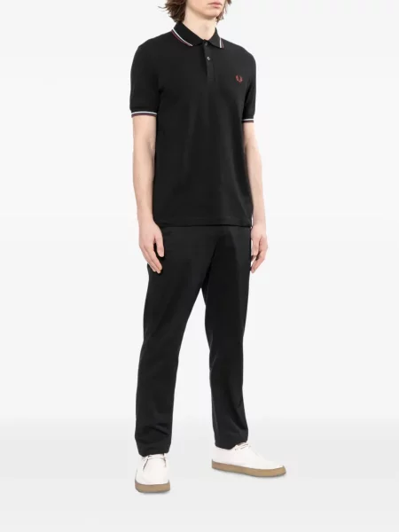 Tricou polo Fred Perry scurt negru