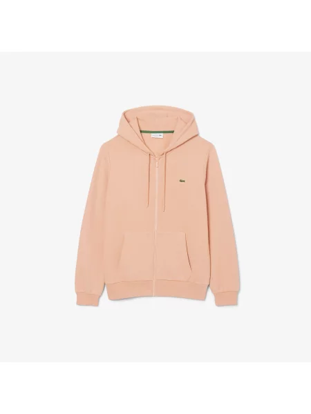 Lacoste Bluza Polarowa Classic Fit Zapinana Na Błyskawiczny beżowy