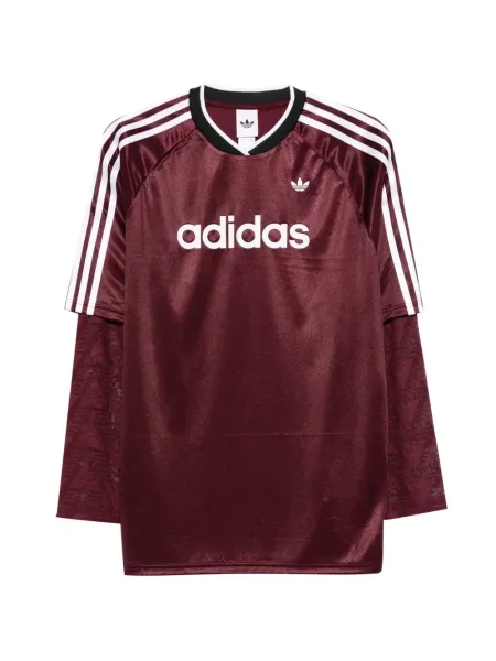 Tricou Adidas cu dungi lung maro