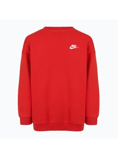 Nike Sportswear Club Fleece gyermek pulóver egyetemi piros/fehér. Méret: fehér