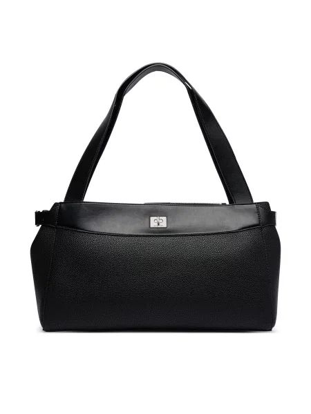 Calvin Klein Kabelka Mix Media Work Tote čierna