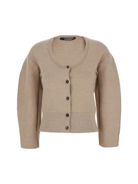 Kardigan Jacquemus wełniany beżowy