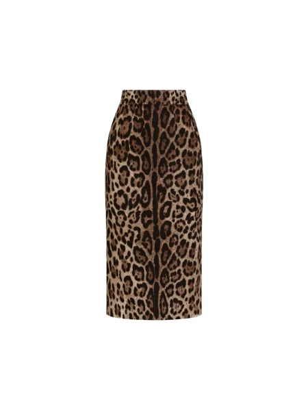 Spódnica midi Dolce And Gabbana brązowa