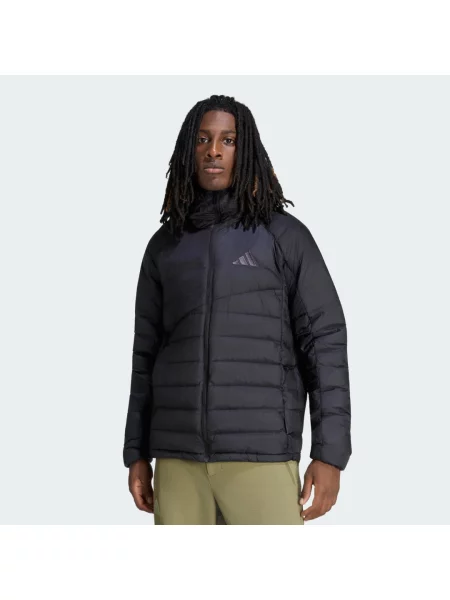 Péřová bunda s kapucí Terrex Xperior CLIMAWARM+ černá