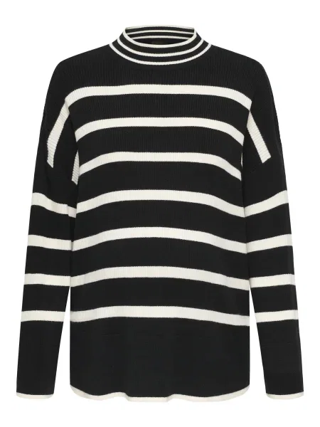 Only Maternity Pulover IBI negru alb