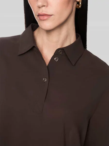 Bluzka koszulowa longline o kroju regular fit z ozdobnymi Marc Cain