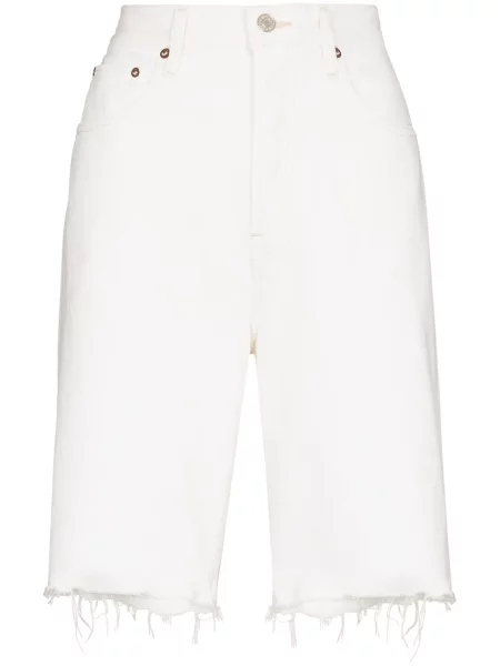 Szorty jeansowe Agolde białe
