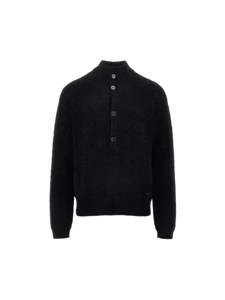 Sweter Emporio Armani wełniany czarny