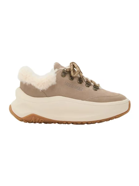Sneakersy Moon Boot z owczej skóry beżowe