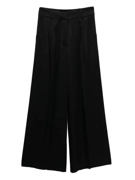 Pantaloni Xenia Magera de mătase negru