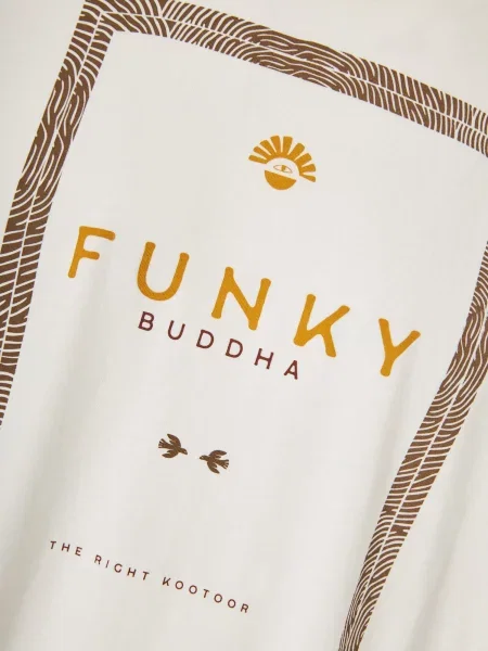 Funky Buddha Tricou deschis / maro închis / galben șofran bej