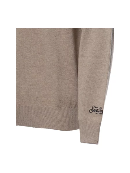 Sweter Mc2 Saint Barth wełniany beżowy
