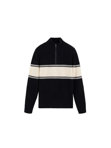 Scalpers Pulover bleumarin alb