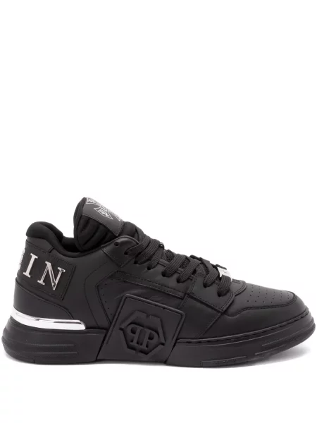 Sneakerși Philipp Plein din piele negru