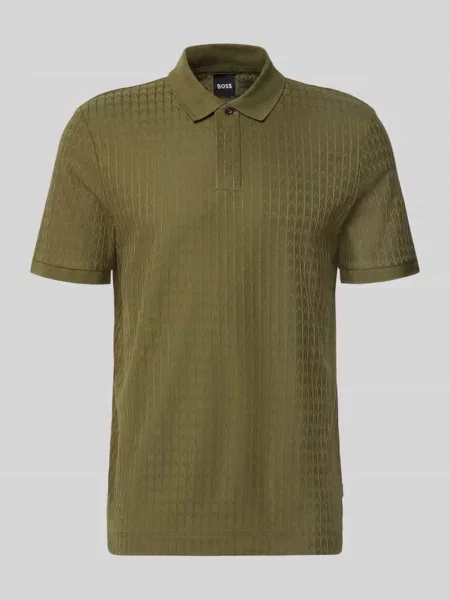 Koszulka polo w kroju regular fit z czystej bawełny model Parley Boss oliwkowa
