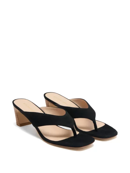 Chiloți tanga Stuart Weitzman din piele de căprioară negru