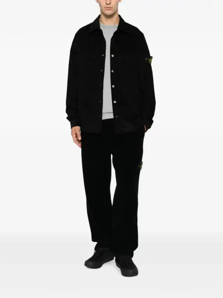 Πουκάμισο Stone Island κοτλέ πέτρες μαύρο
