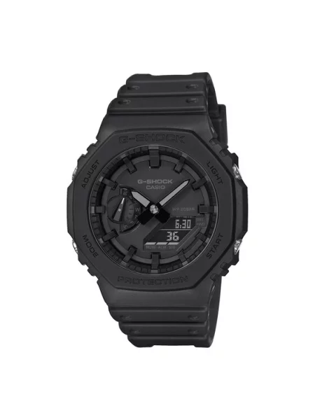 Lniany zegarek G Shock czarny