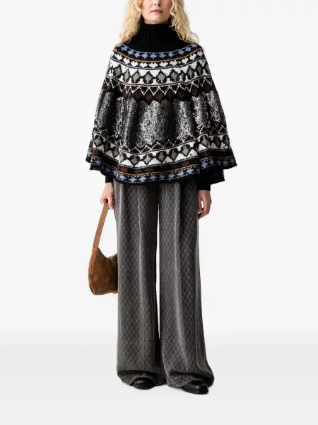 Poncho Munthe cu paiete negru