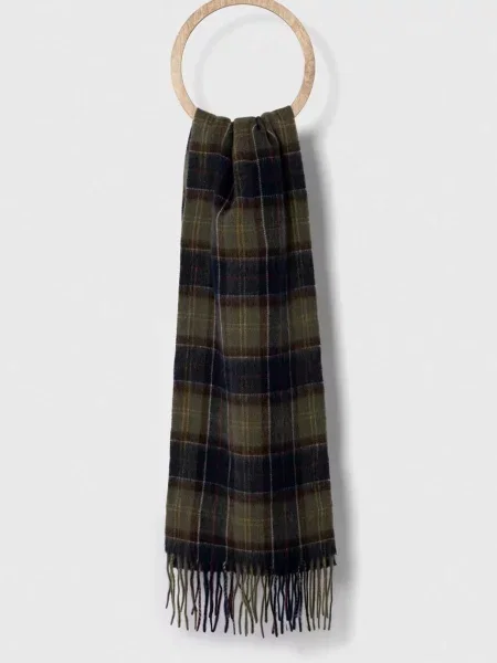 Barbour sál és kesztyű sötétkék mintás zöld