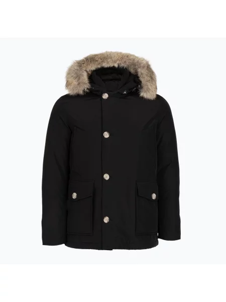 Geacă izolată pentru bărbați Woolrich Arctic Detachable Fur Anorak black negru