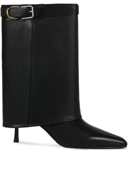 Botine Potamy din piele cu cataramă negru