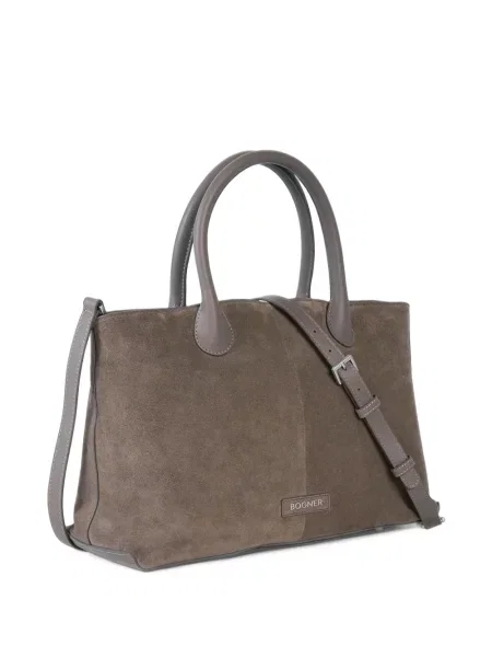 Geantă shopper Bogner din piele de căprioară maro
