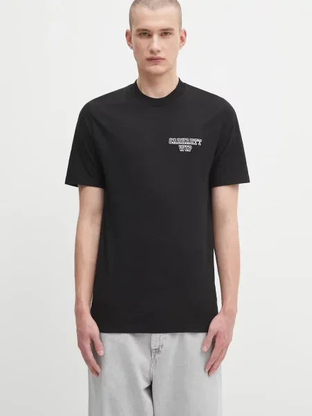 Carhartt WIP tricou din S/S Alumni cu imprimeu negru