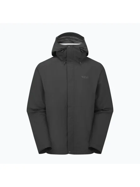 Мъжко дъждобранно яке Rab Downpour black черно