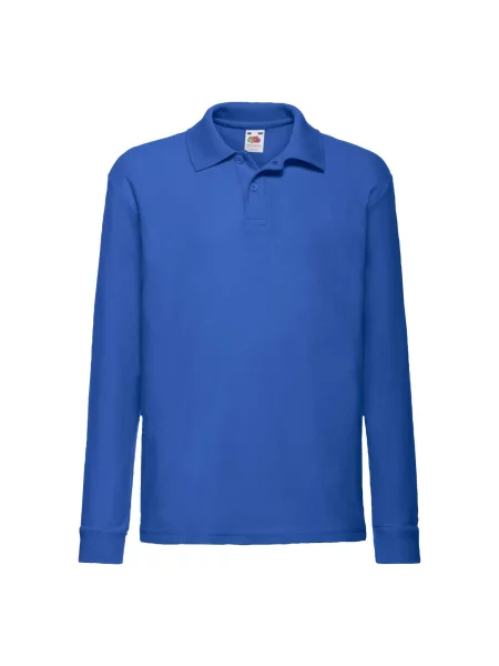 Tricou polo copii Fruit Of The Loom albastru