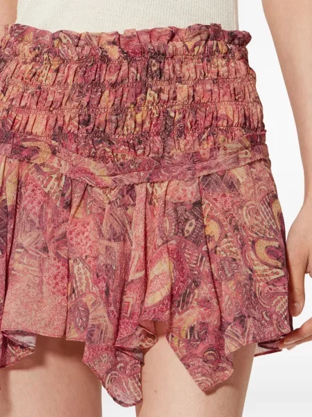 Fustă Isabel Marant cu imagine roz