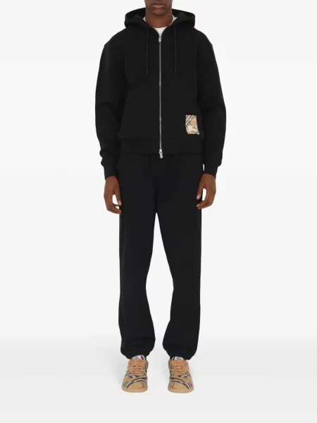 Pantaloni Burberry în carouri negru