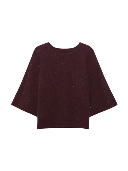 Dzianinowy sweter Alchemist z cekinami brązowy