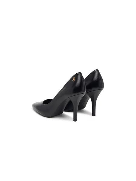 Štikle Tommy Hilfiger High Heel Court Leather Shoe crna
