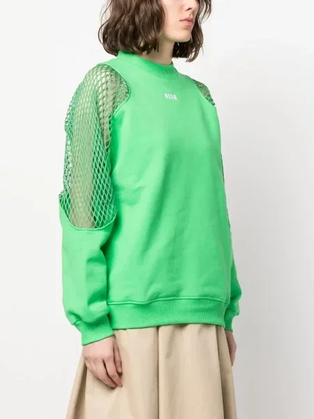 Mrežasti dukserice Msgm zelena