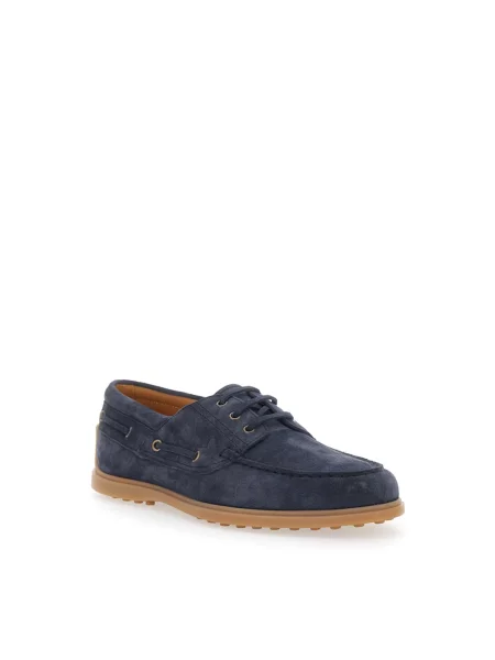 Półbuty Tod's skórzane niebieskie