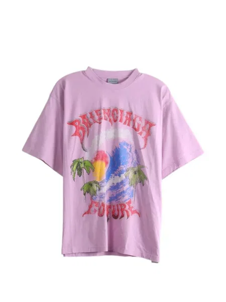 Tricou Balenciaga cu imagine roz