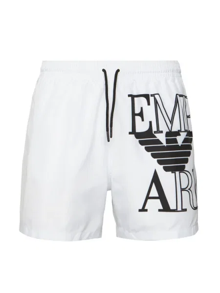 Emporio Armani Pantaloni scurți pentru înot alb