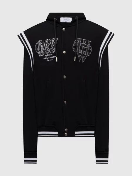 Спортивна куртка з логотипом Off-white чорна